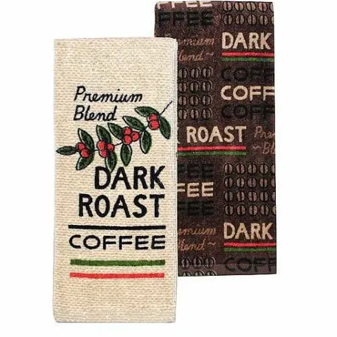 Food Network Dark Roast Coffee Kitchen Towel 2-Pk.<Food Network™ Outlet