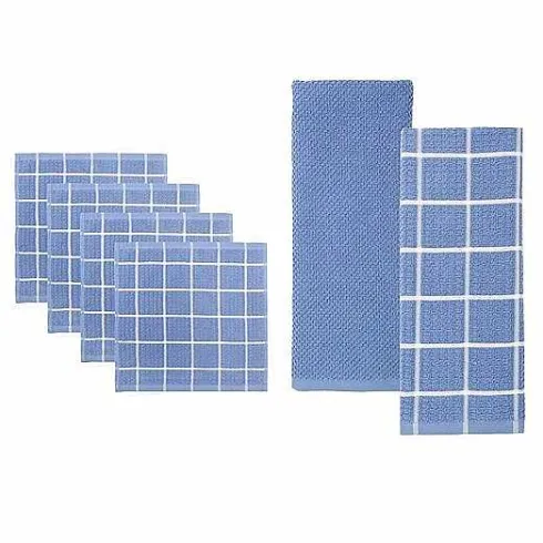 Food Network® Windowpane Grid Dishcloth & Kitchen Towel 6-Pk.<Food Network™ Online